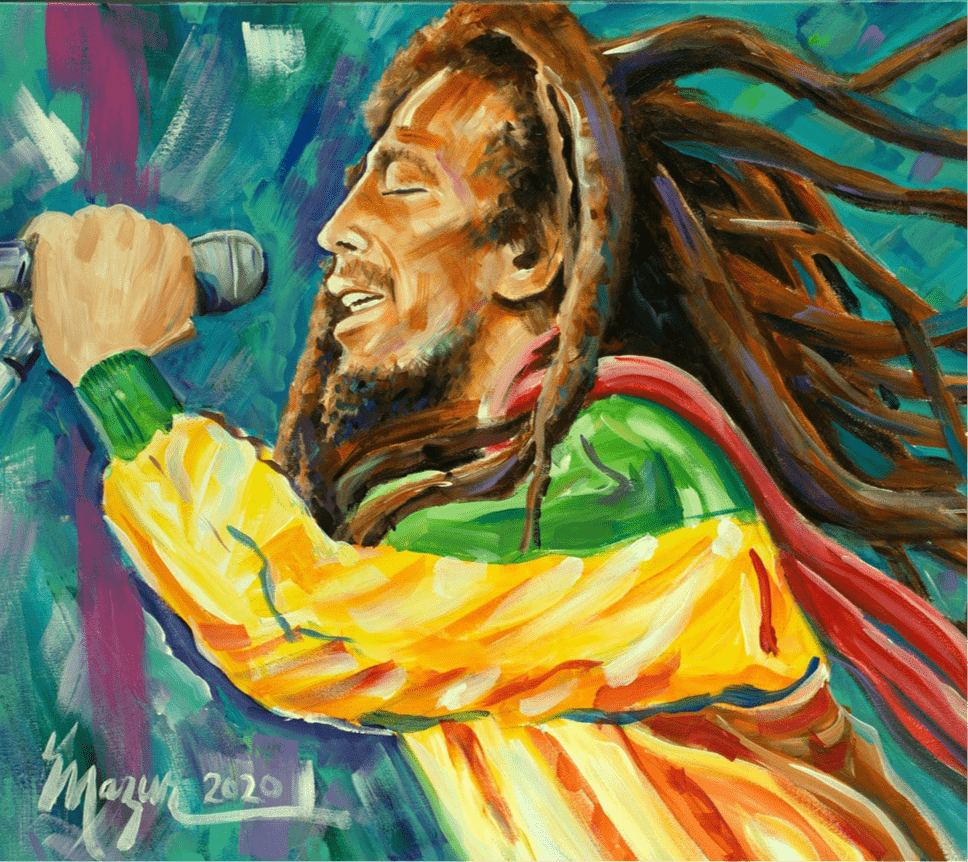 Bob Marley by Ruby Mazur - Retroactv Merch Inc.