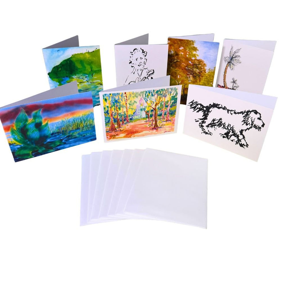 Set of 7 Variety Greeting Cards - Jerry Garcia - Retroactv Merch Inc.