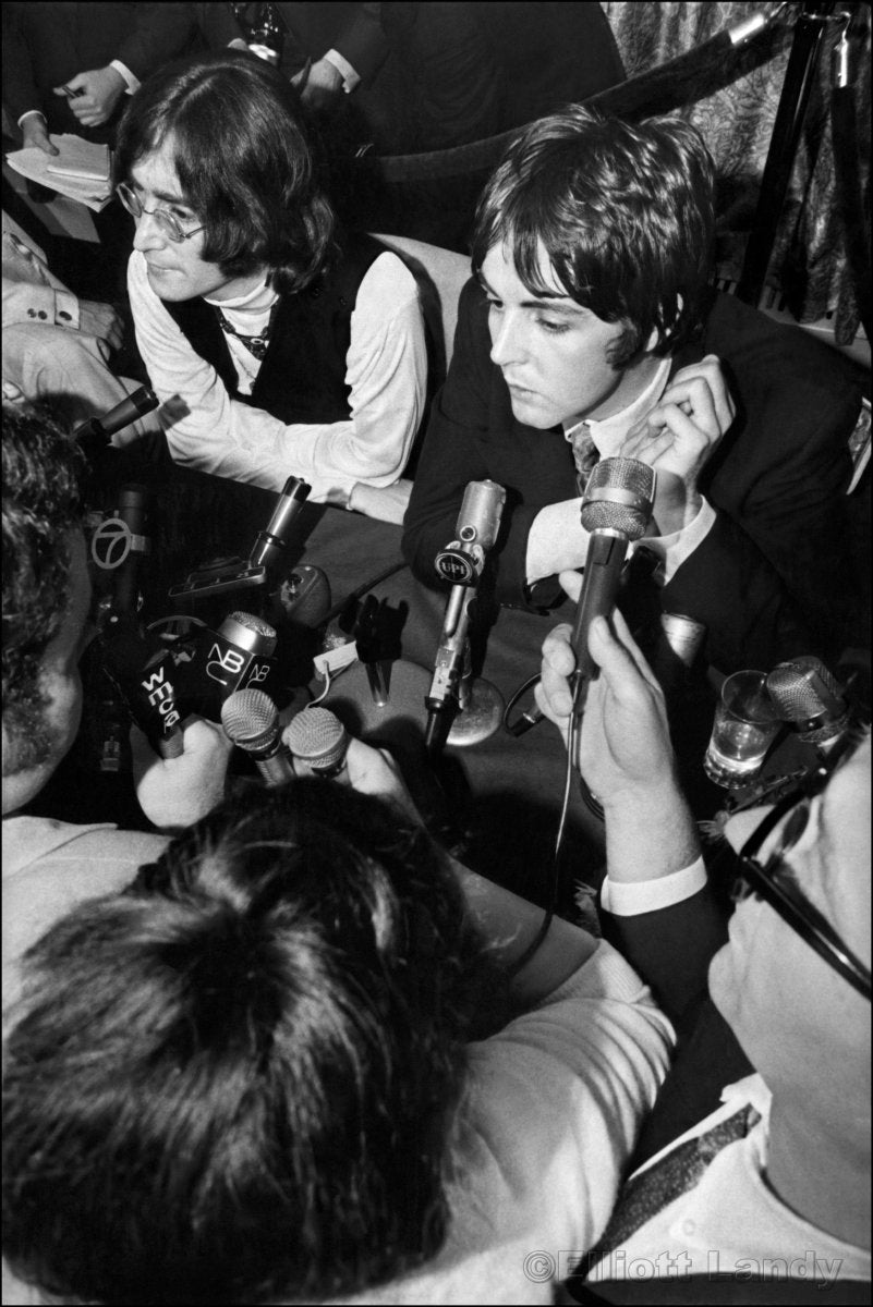 126 – John Lennon, Paul McCartney, press conference announcing formation of Apple Records, NYC, 1968 - Elliott Landy
