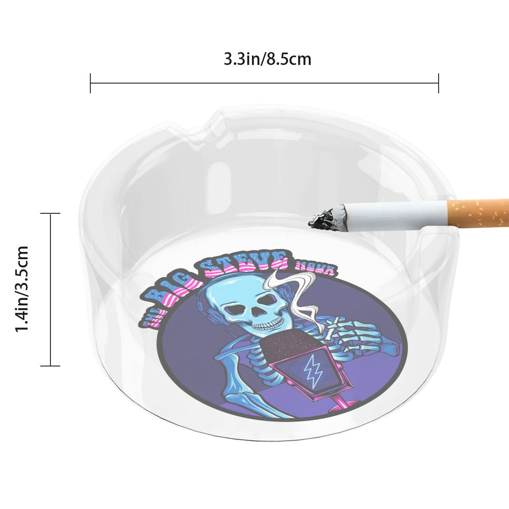 Big Steve Hour Round Glass Ashtray - Retroactv Merch Inc.