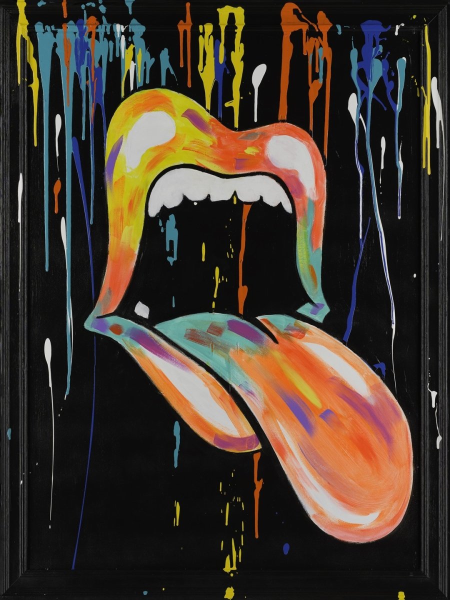 Dripping Mouth and Tongue by Ruby Mazur - Retroactv Merch Inc.