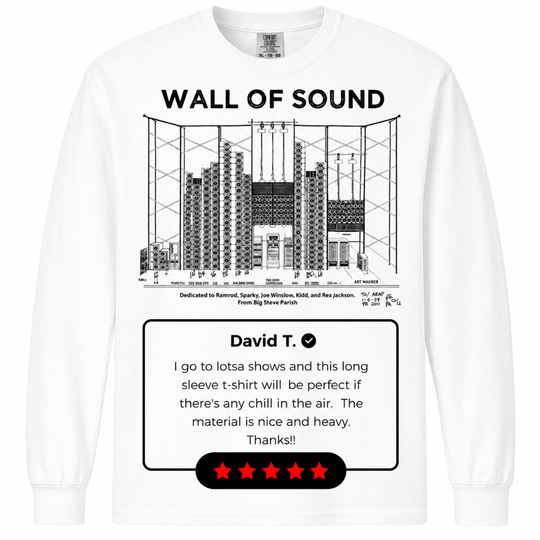 Big Steve Wall of Sound Garment-dyed heavyweight long-sleeve shirt - Retroactv Merch Inc.