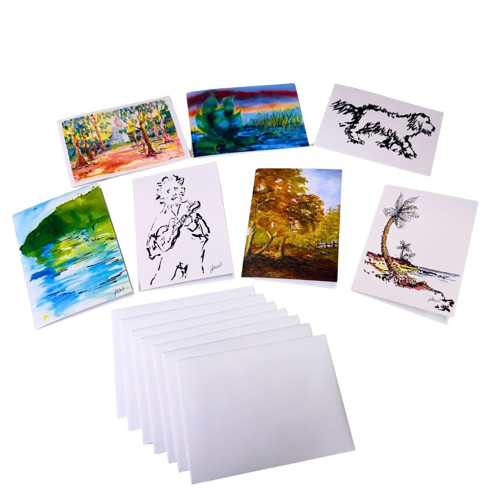 Set of 7 Variety Greeting Cards - Jerry Garcia - Retroactv Merch Inc.