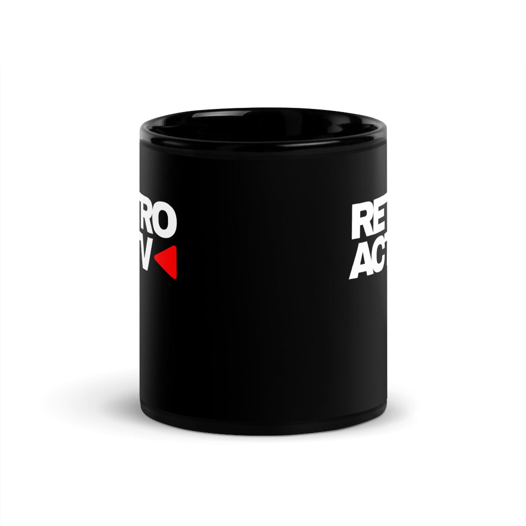 Retroactv black glossy mug - Retroactv Merch Inc.
