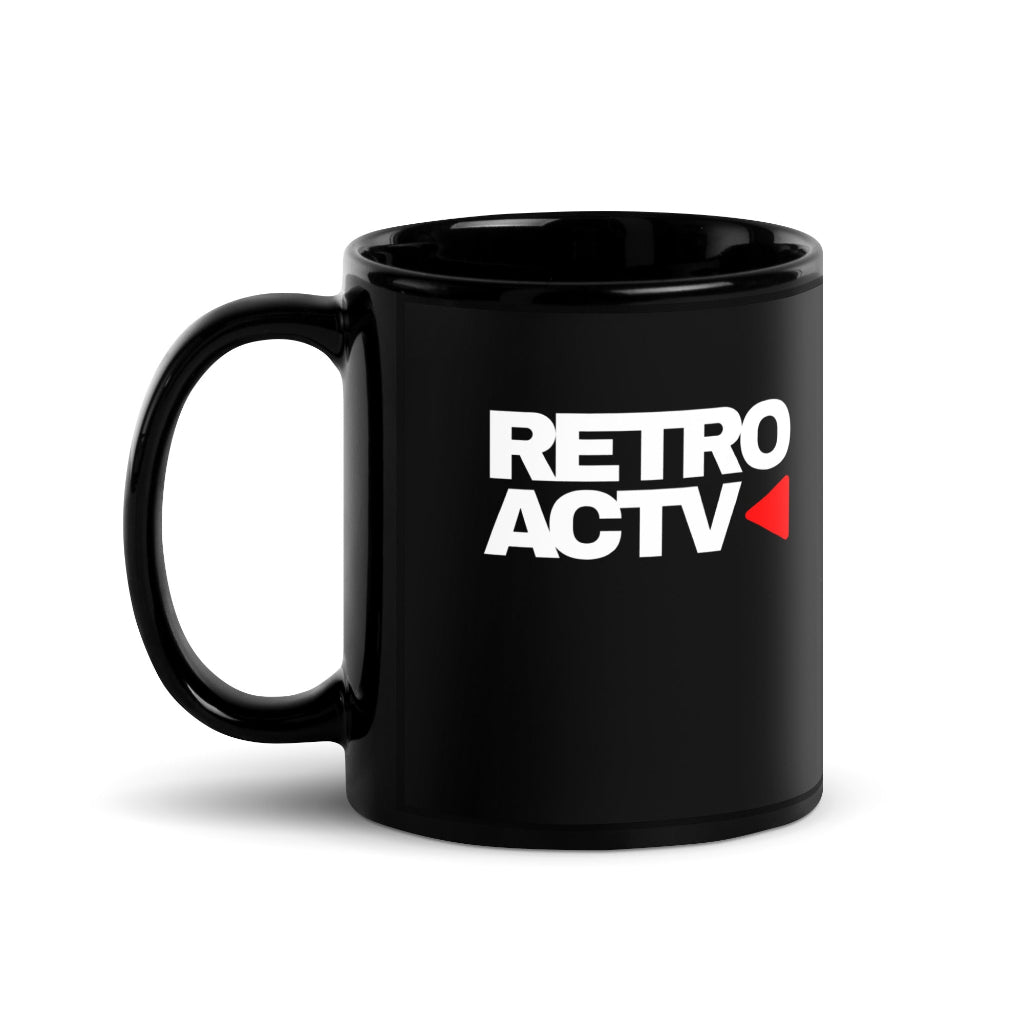 Retroactv black glossy mug - Retroactv Merch Inc.