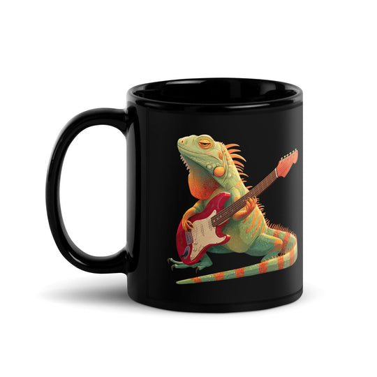 Big Steve Chonga Bonga w Guitar Black Glossy Mug - Retroactv Merch Inc.