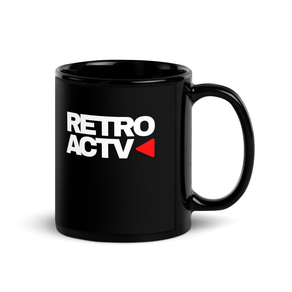 Retroactv black glossy mug - Retroactv Merch Inc.