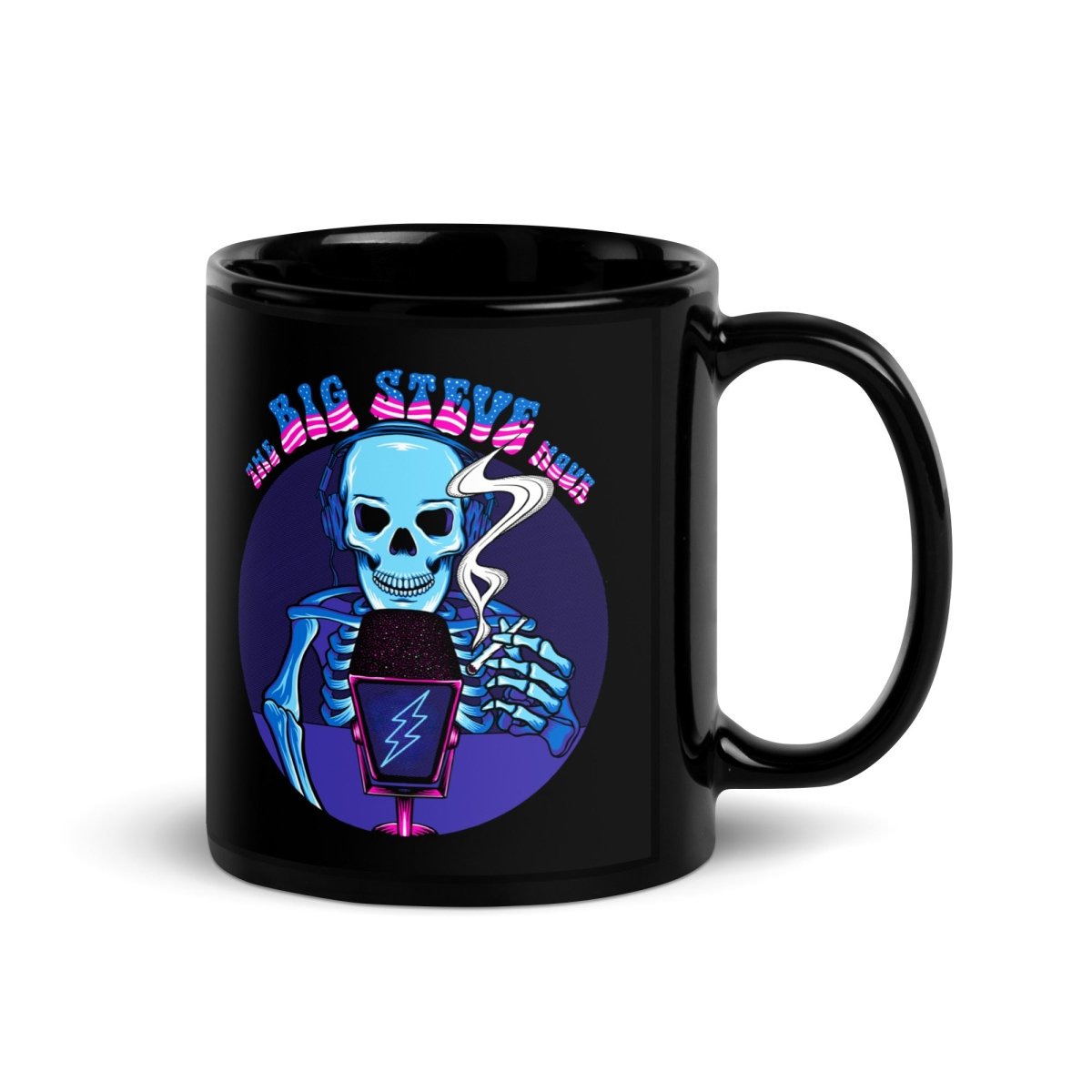 The Big Steve Hour Black Glossy Mug - Retroactv Merch Inc.