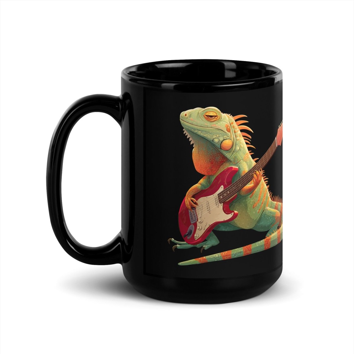 Big Steve Chonga Bonga w Guitar Black Glossy Mug - Retroactv Merch Inc.