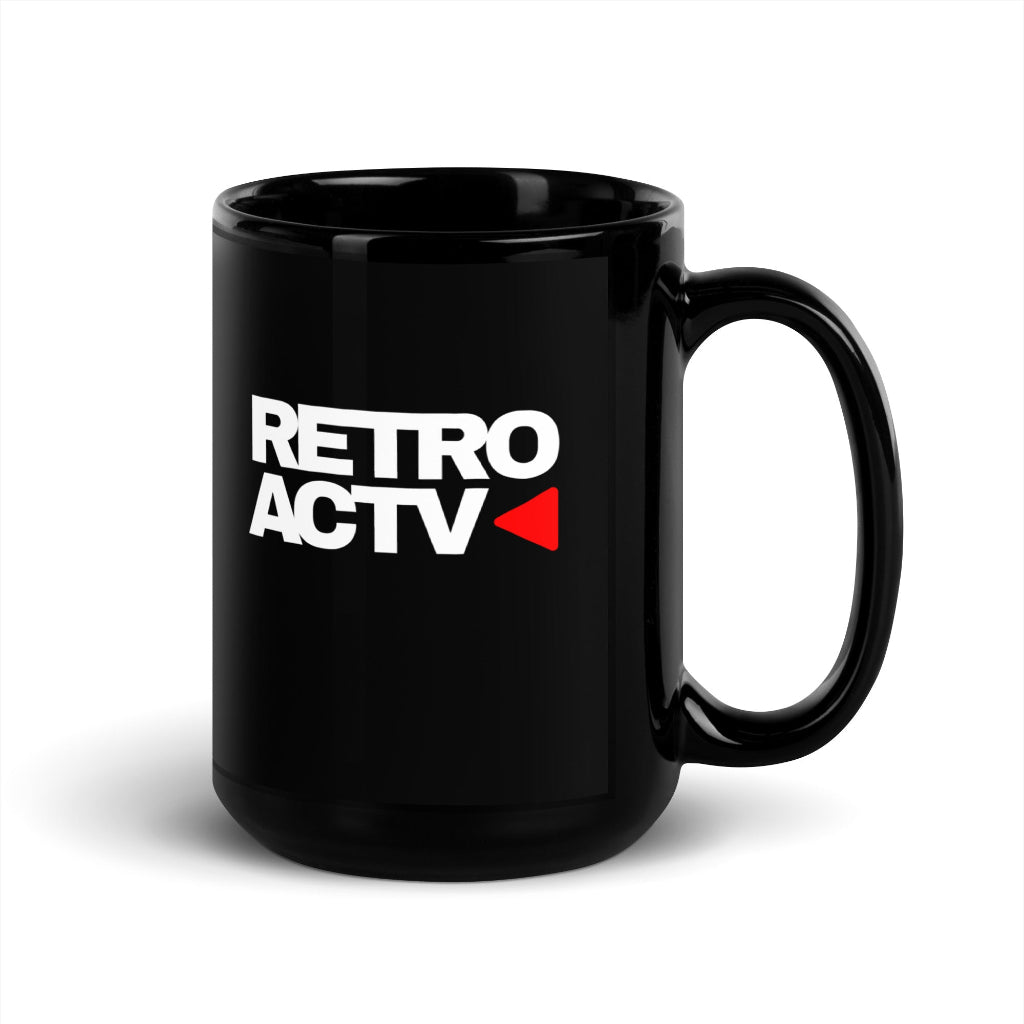 Retroactv black glossy mug - Retroactv Merch Inc.