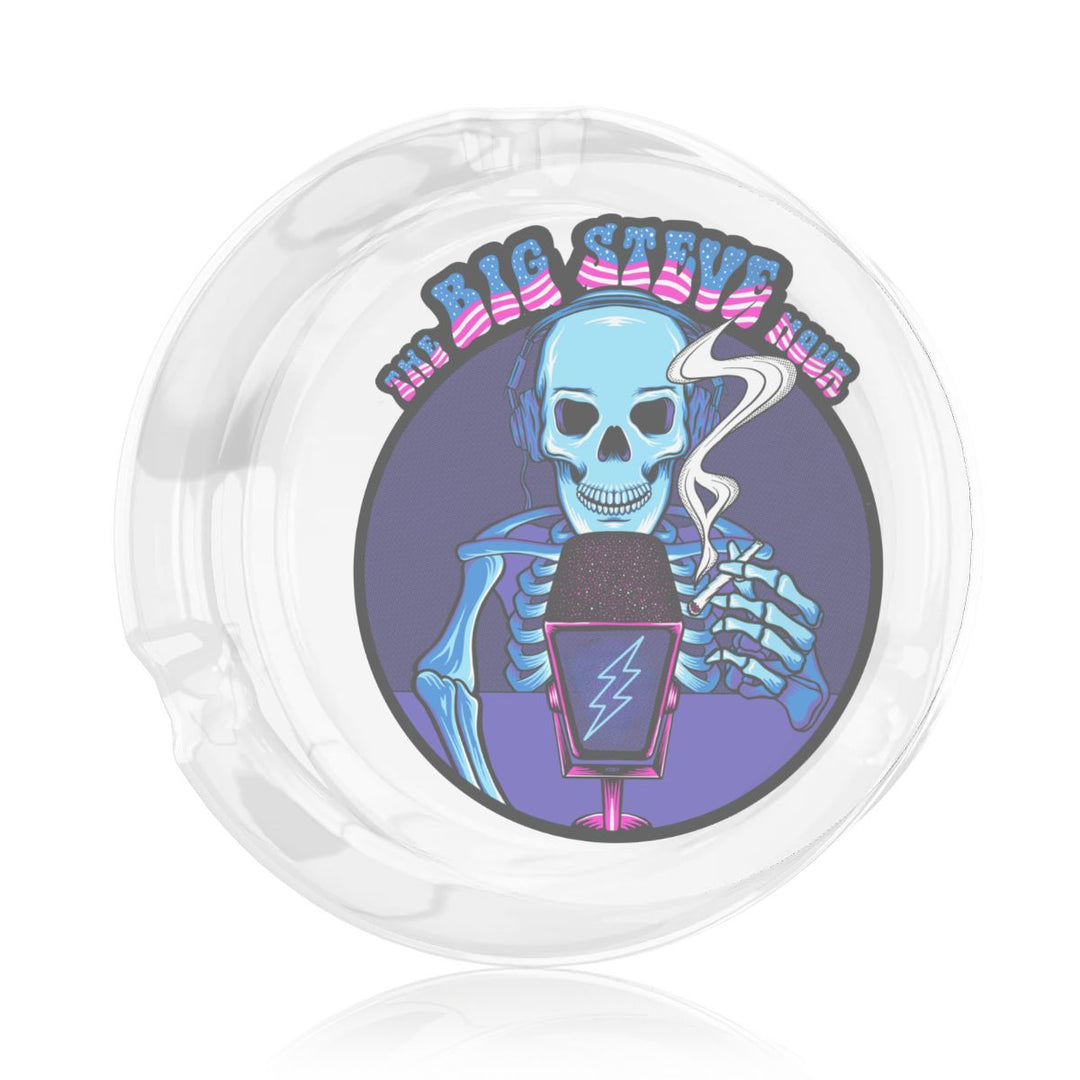 Big Steve Hour Round Glass Ashtray - Retroactv Merch Inc.