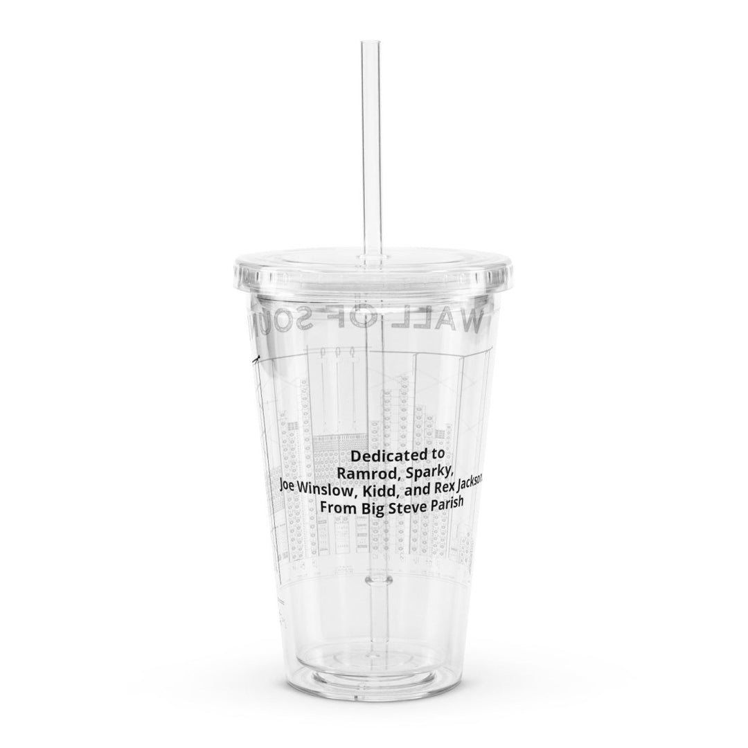 Big Steve Wall of Sound Clear Plastic Tumbler - Retroactv Merch Inc.
