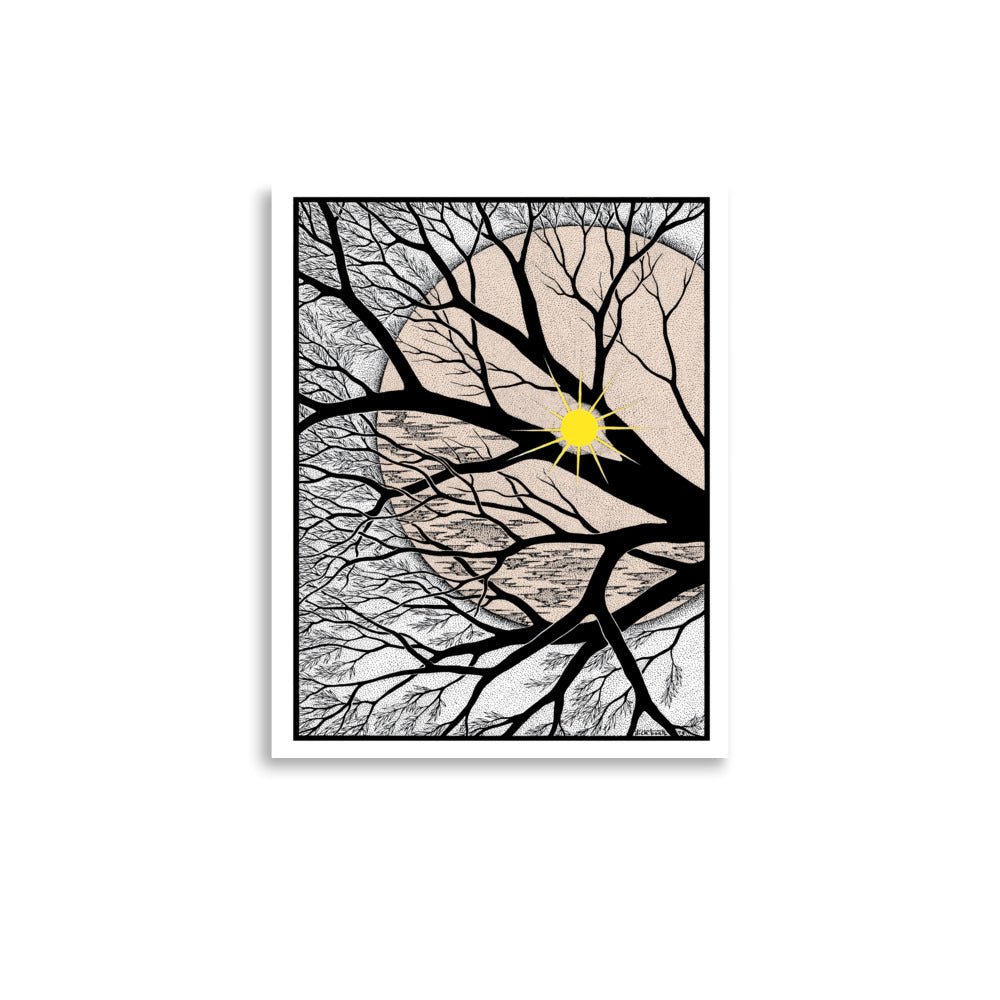 Dick Boak Sun Through Trees Poster - Retroactv Merch Inc.