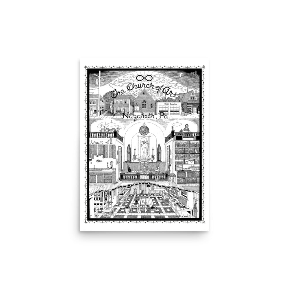 Dick Boak Church of Art Poster - Retroactv Merch Inc.