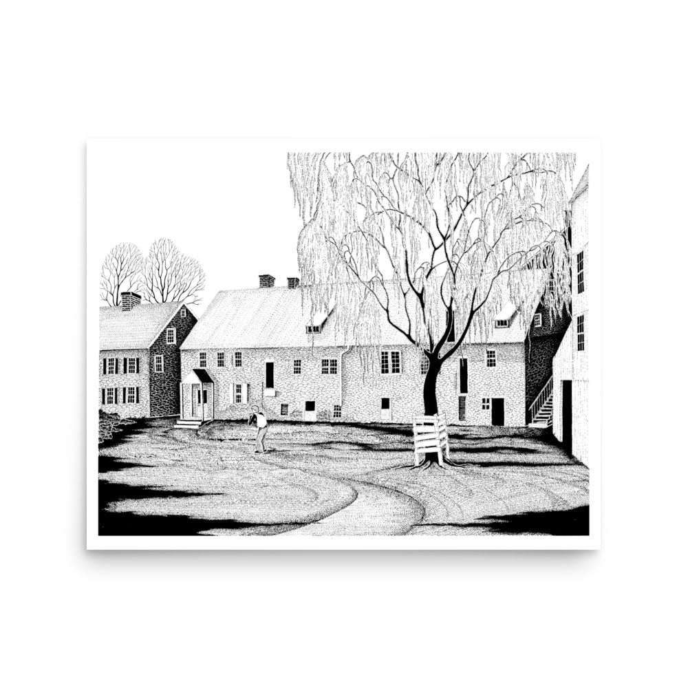 Dick Boak Grist Mill Poster - Retroactv Merch Inc.