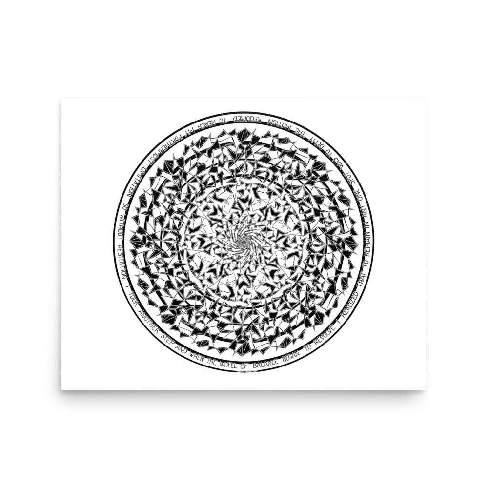 Dick Boak Wheel Of Balance Poster - Retroactv Merch Inc.