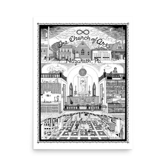 Dick Boak Church of Art Poster - Retroactv Merch Inc.
