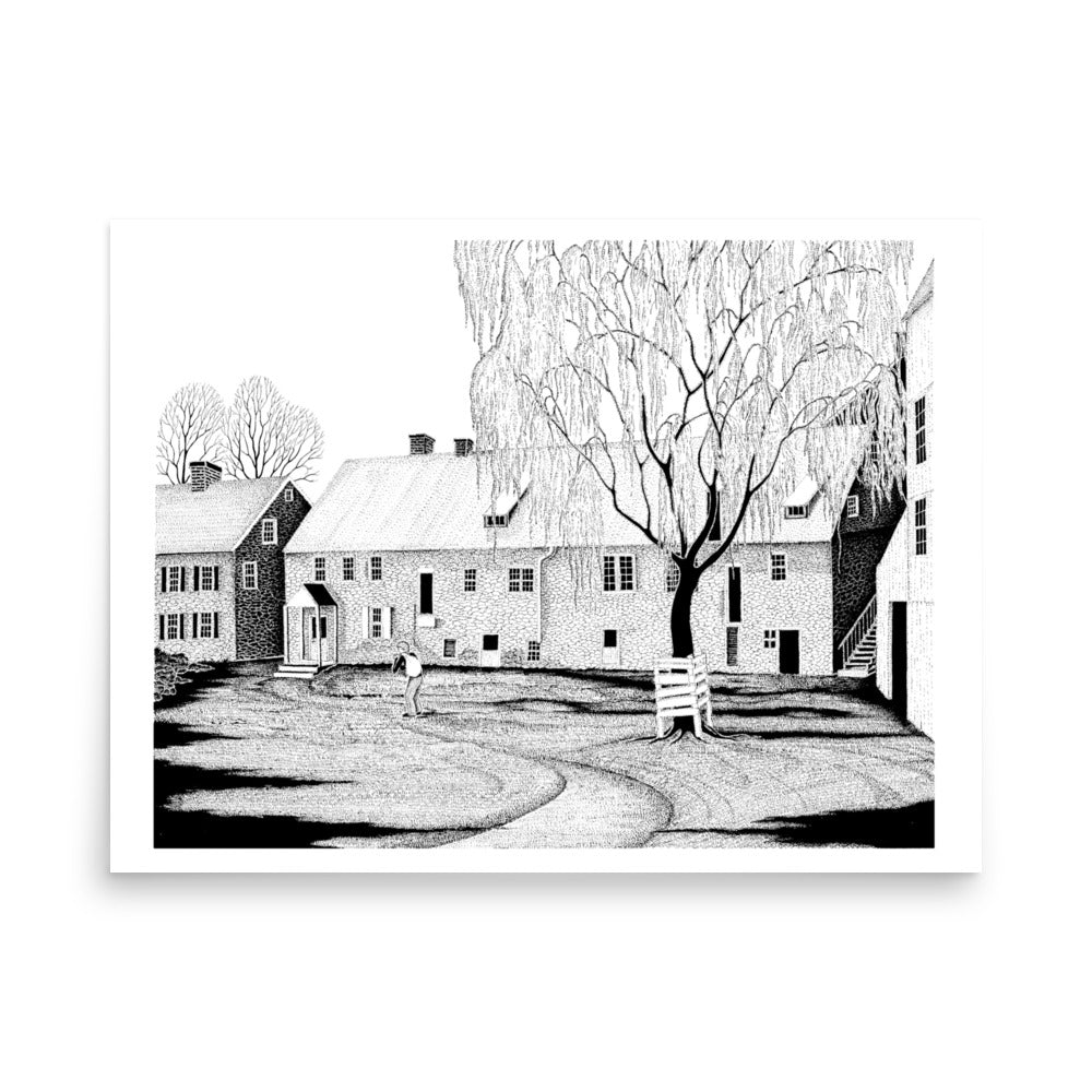 Dick Boak Grist Mill Poster - Retroactv Merch Inc.