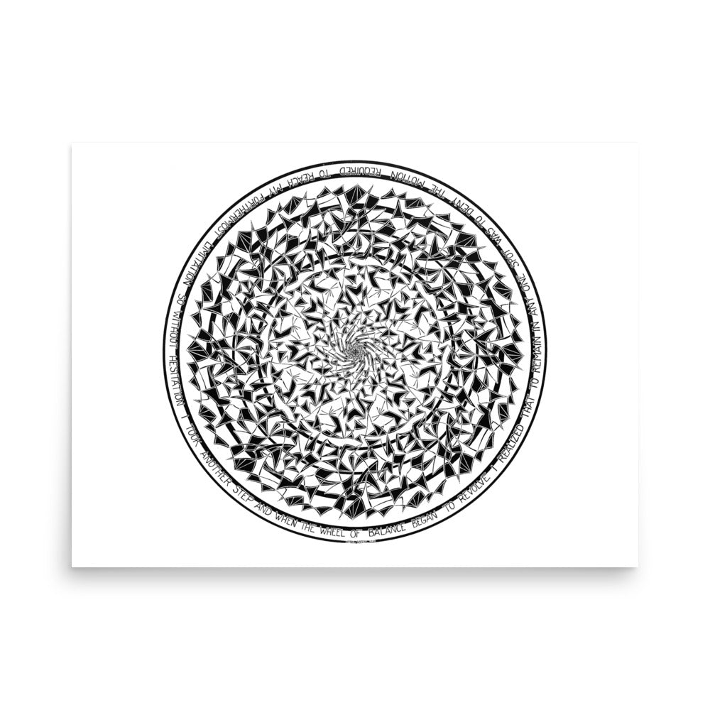Dick Boak Wheel Of Balance Poster - Retroactv Merch Inc.