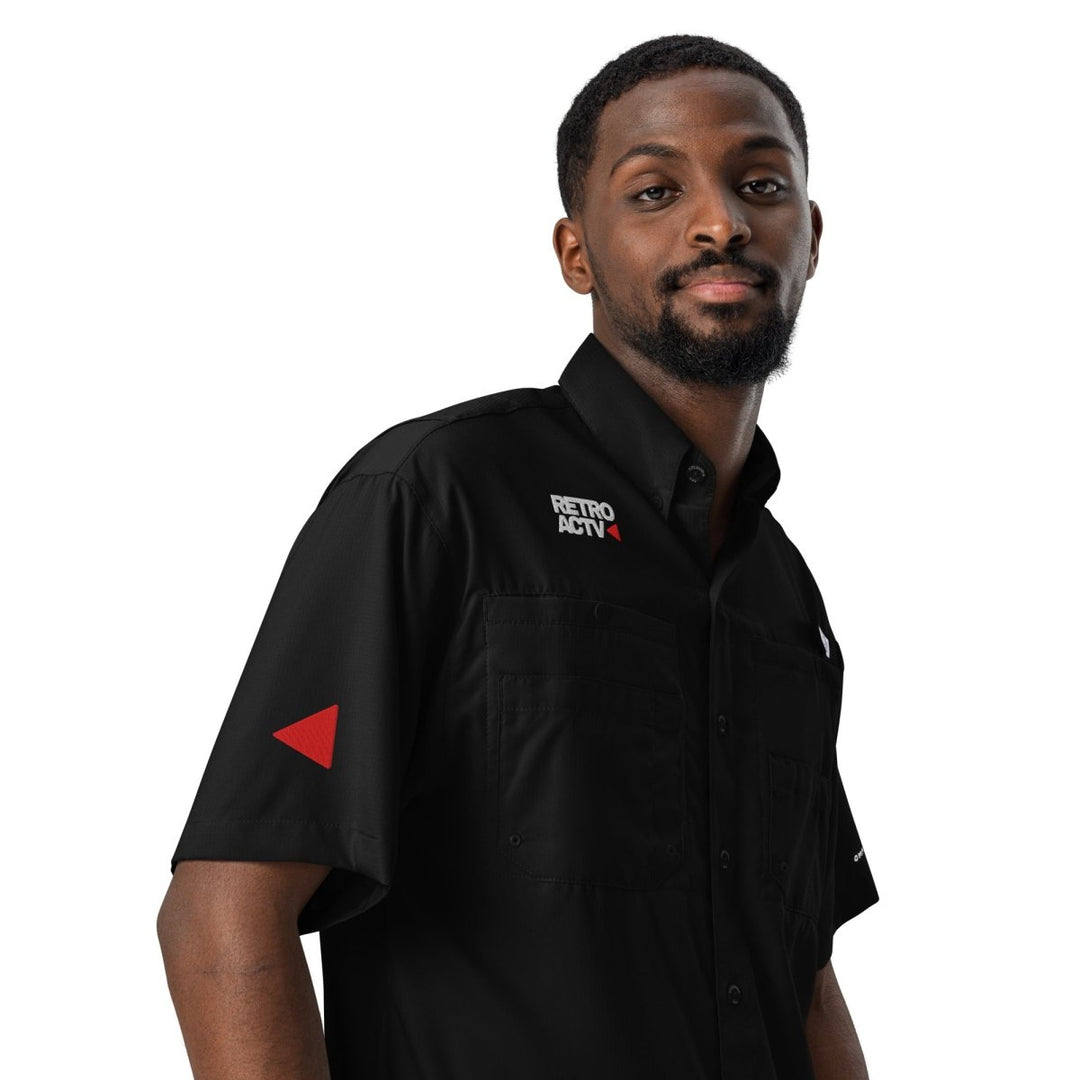 Retroactv Men’s Columbia short sleeve button shirt - Retroactv Merch Inc.