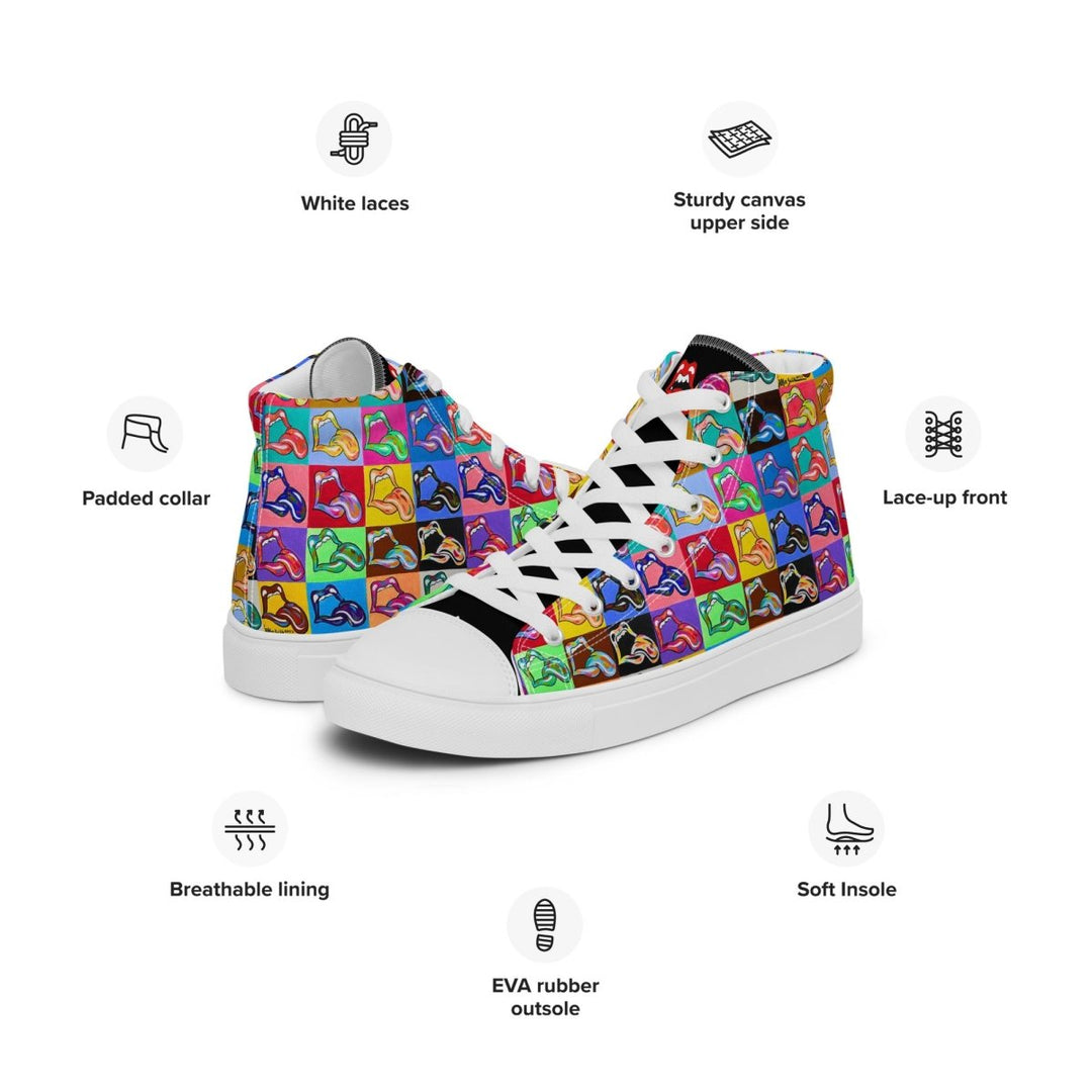 "20 Licks" Men’s High top Canvas Shoes - Retroactv Merch Inc.