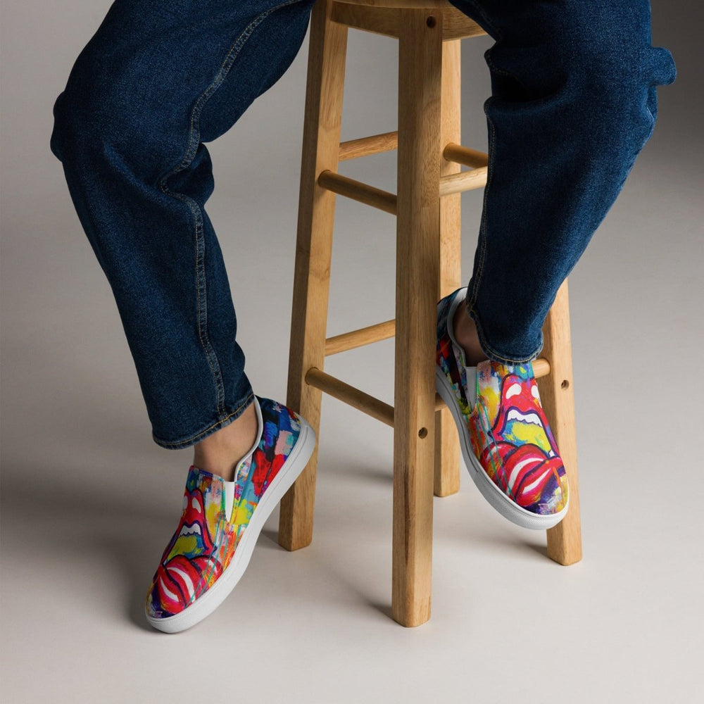 High Volume M&T Men’s slip - on canvas shoes - Retroactv Merch Inc.