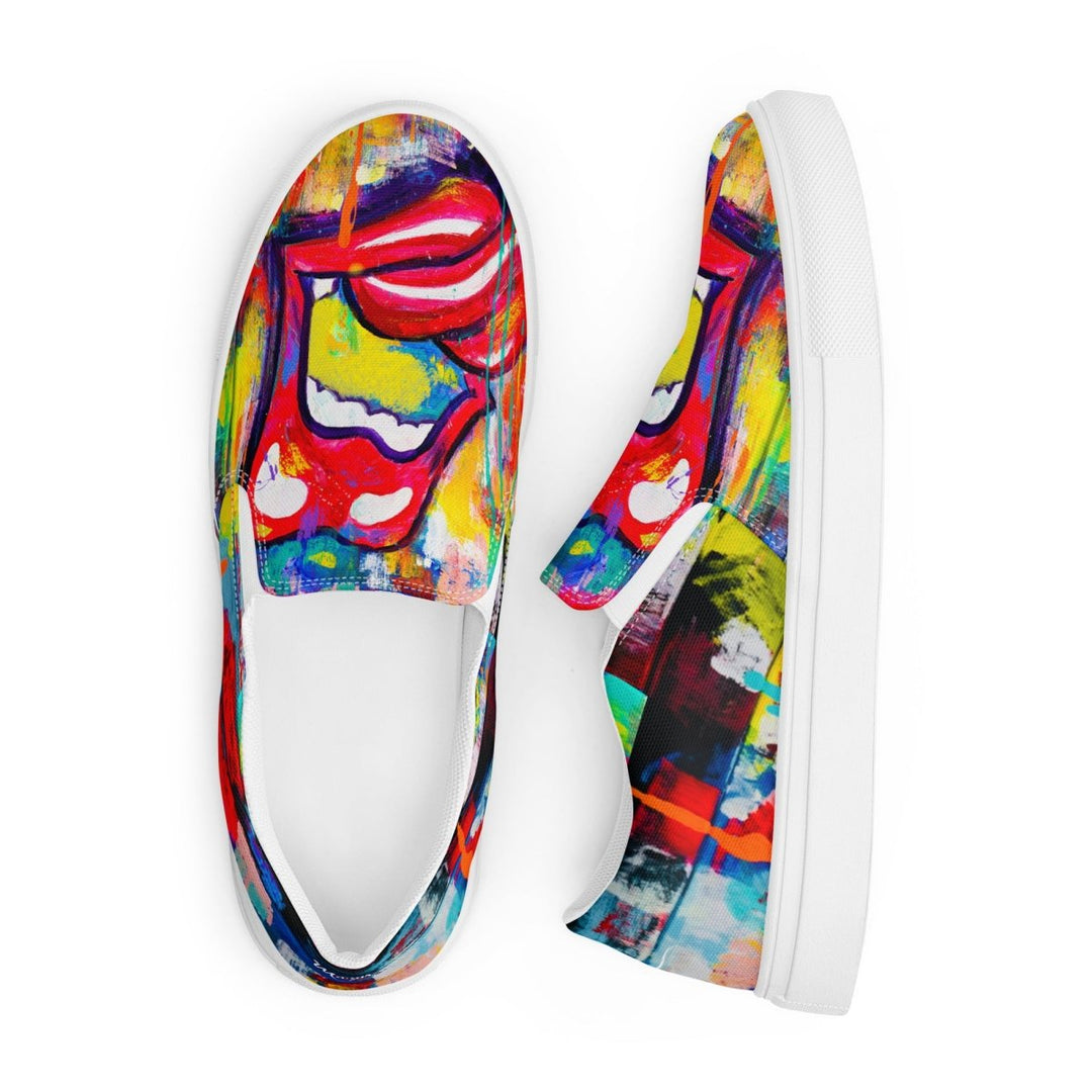 High Volume M&T Men’s slip - on canvas shoes - Retroactv Merch Inc.