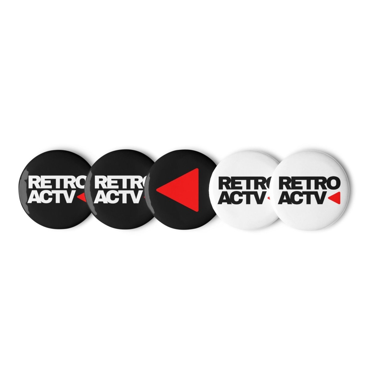 Retroactv set of pin buttons - Retroactv Merch Inc.