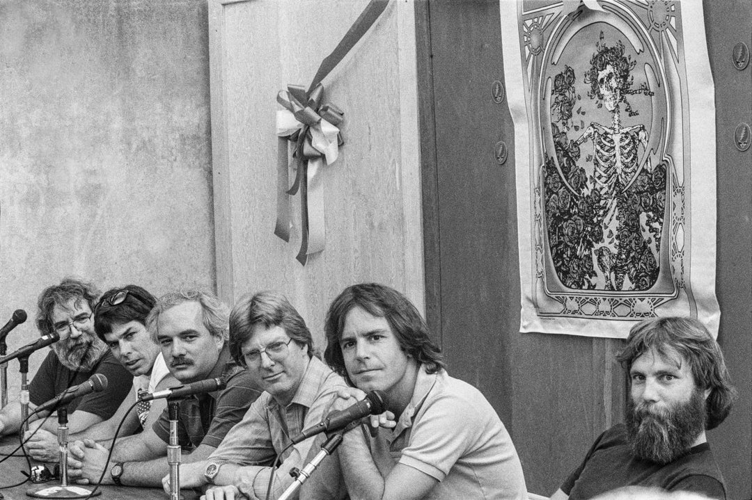 Grateful Dead at 20th Anniversary Press Conference, Greek Theatre, Berkeley, 6/14/85 - Susana Millman - Retroactv Merch Inc.