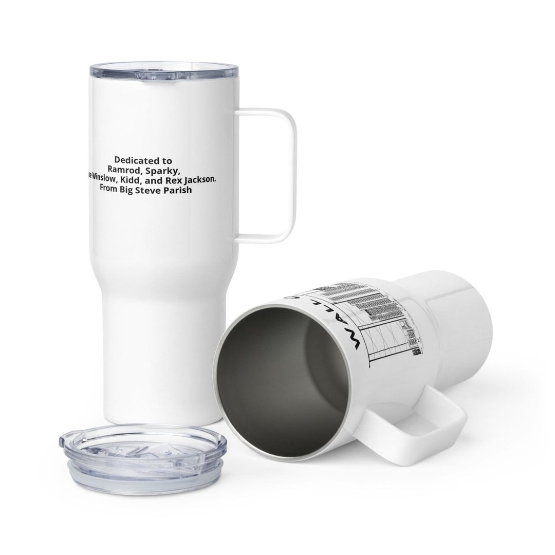 Big Steve Wall of Sound Travel mug with Handle - Retroactv Merch Inc.