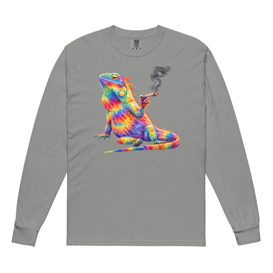 Big Steve Chonga Bonga w Joint garment - dyed heavyweight long - sleeve shirt - Retroactv Merch Inc.