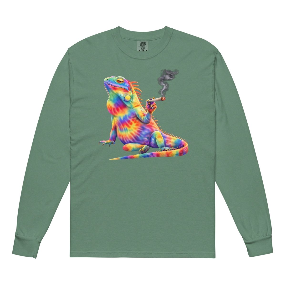 Big Steve Chonga Bonga w Joint garment - dyed heavyweight long - sleeve shirt - Retroactv Merch Inc.