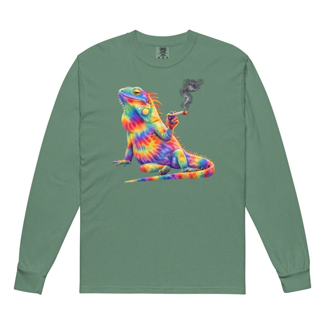 Big Steve Chonga Bonga w Joint garment - dyed heavyweight long - sleeve shirt - Retroactv Merch Inc.