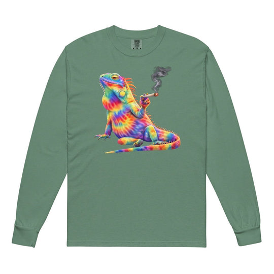 Big Steve Chonga Bonga w Joint garment - dyed heavyweight long - sleeve shirt - Retroactv Merch Inc.