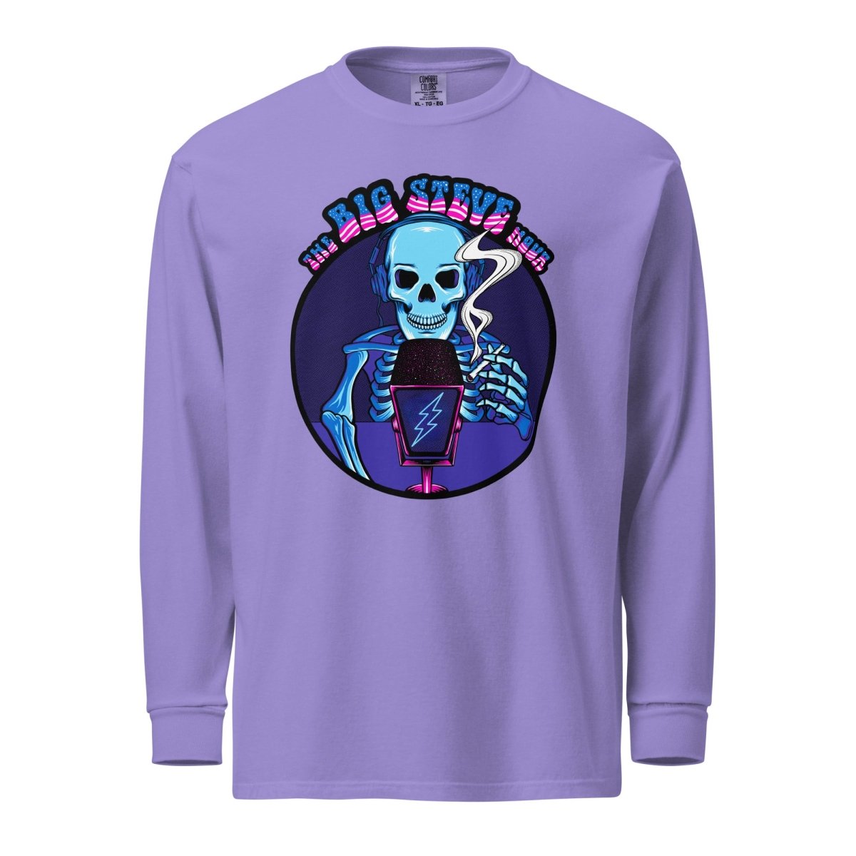 The Big Steve Hour Garment - dyed heavyweight long - sleeve shirt - Retroactv Merch Inc.