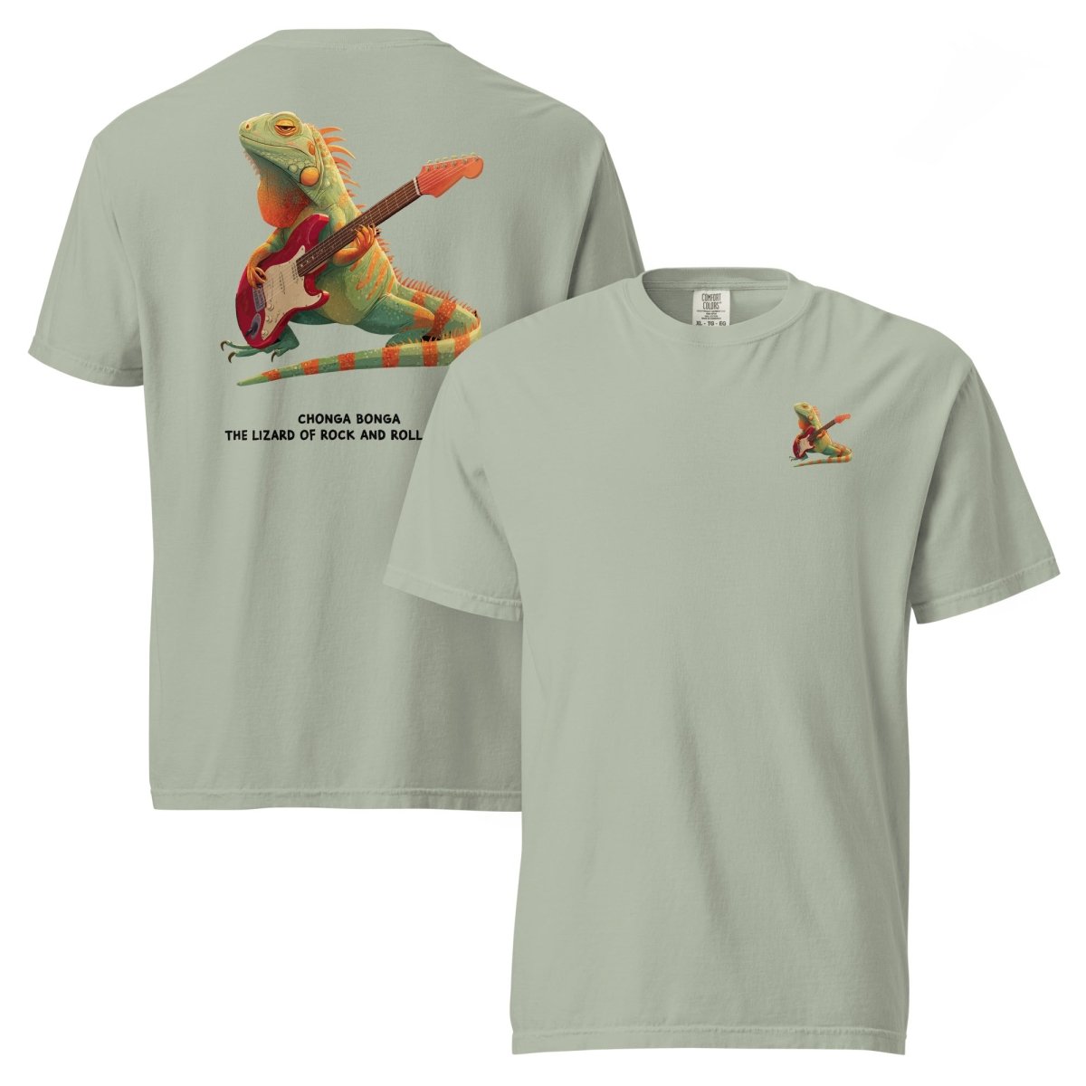 Big Steve Chonga Bonga w Guitar unisex garment - dyed heavyweight t-shirt - Retroactv Merch Inc.