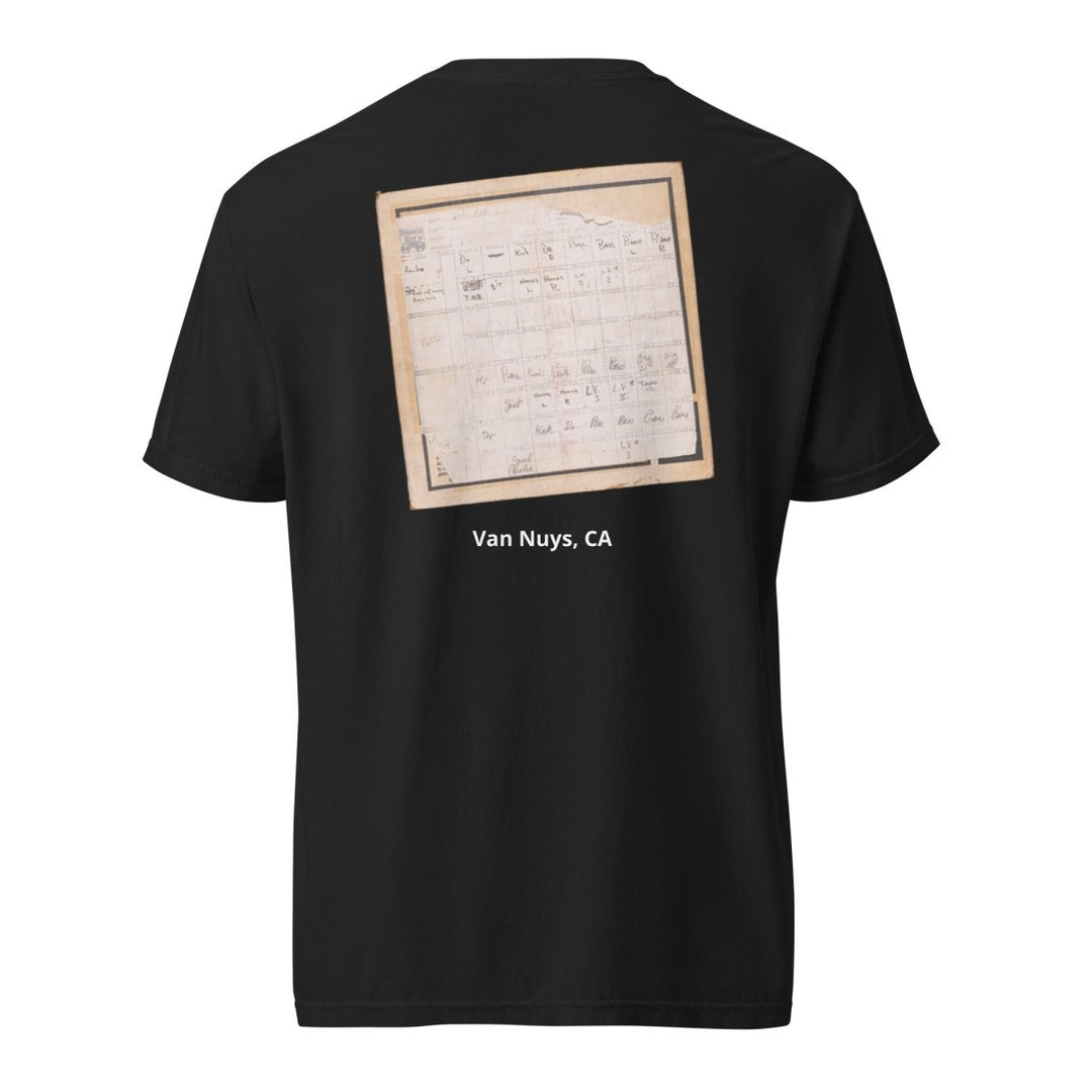 Sound City Track Sheet Unisex garment - dyed heavyweight t-shirt - Retroactv Merch Inc.