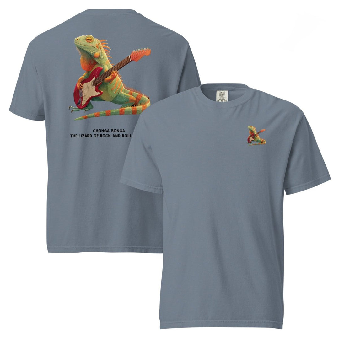 Big Steve Chonga Bonga w Guitar unisex garment - dyed heavyweight t-shirt - Retroactv Merch Inc.