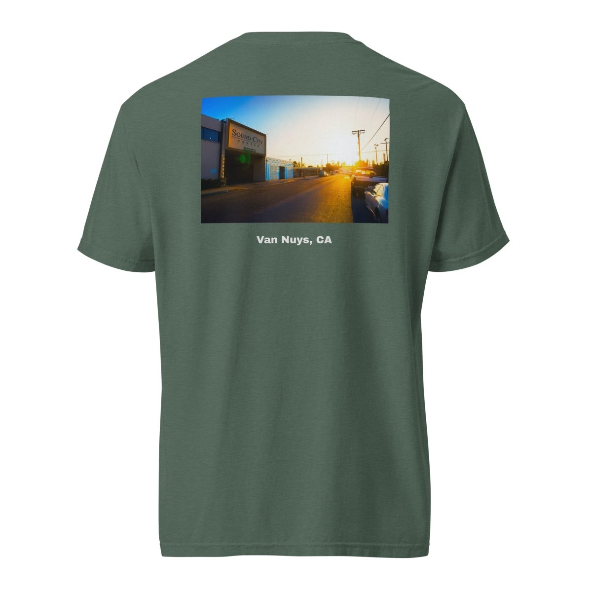 Sound City Sunset Unisex garment - dyed heavyweight t-shirt - Retroactv Merch Inc.