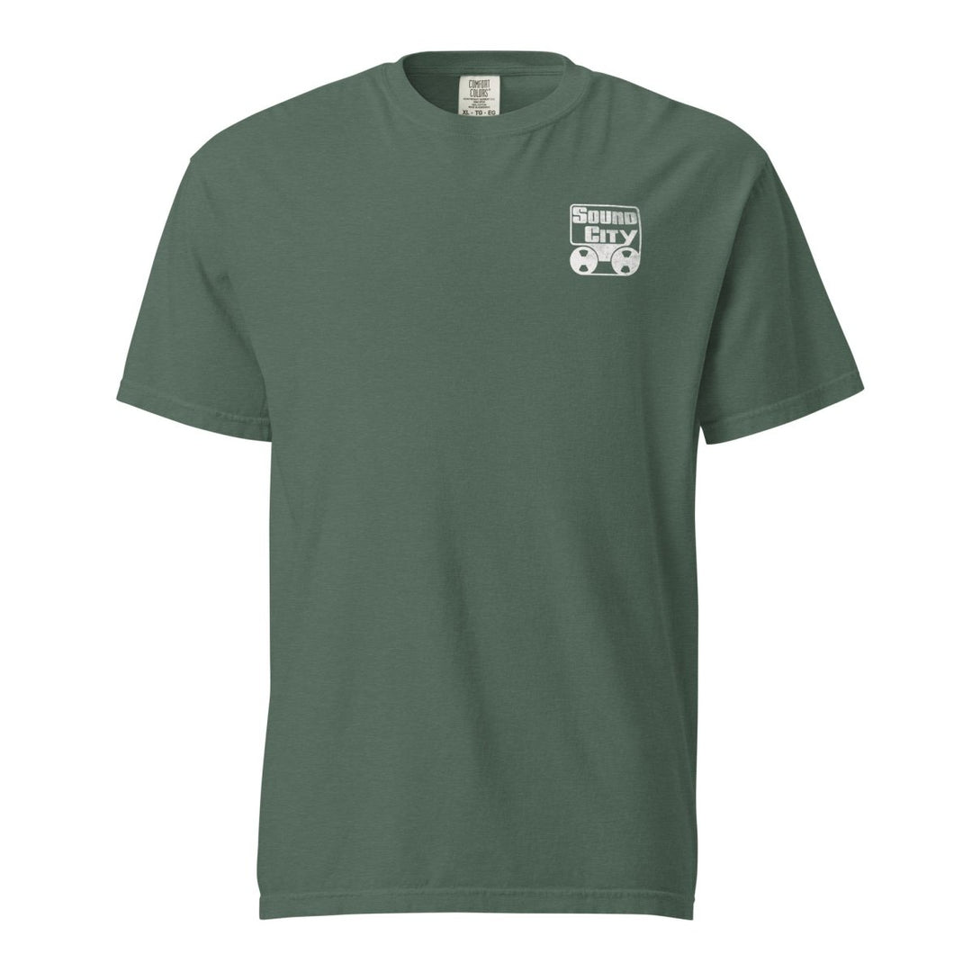 Sound City Track Sheet Unisex garment - dyed heavyweight t-shirt - Retroactv Merch Inc.