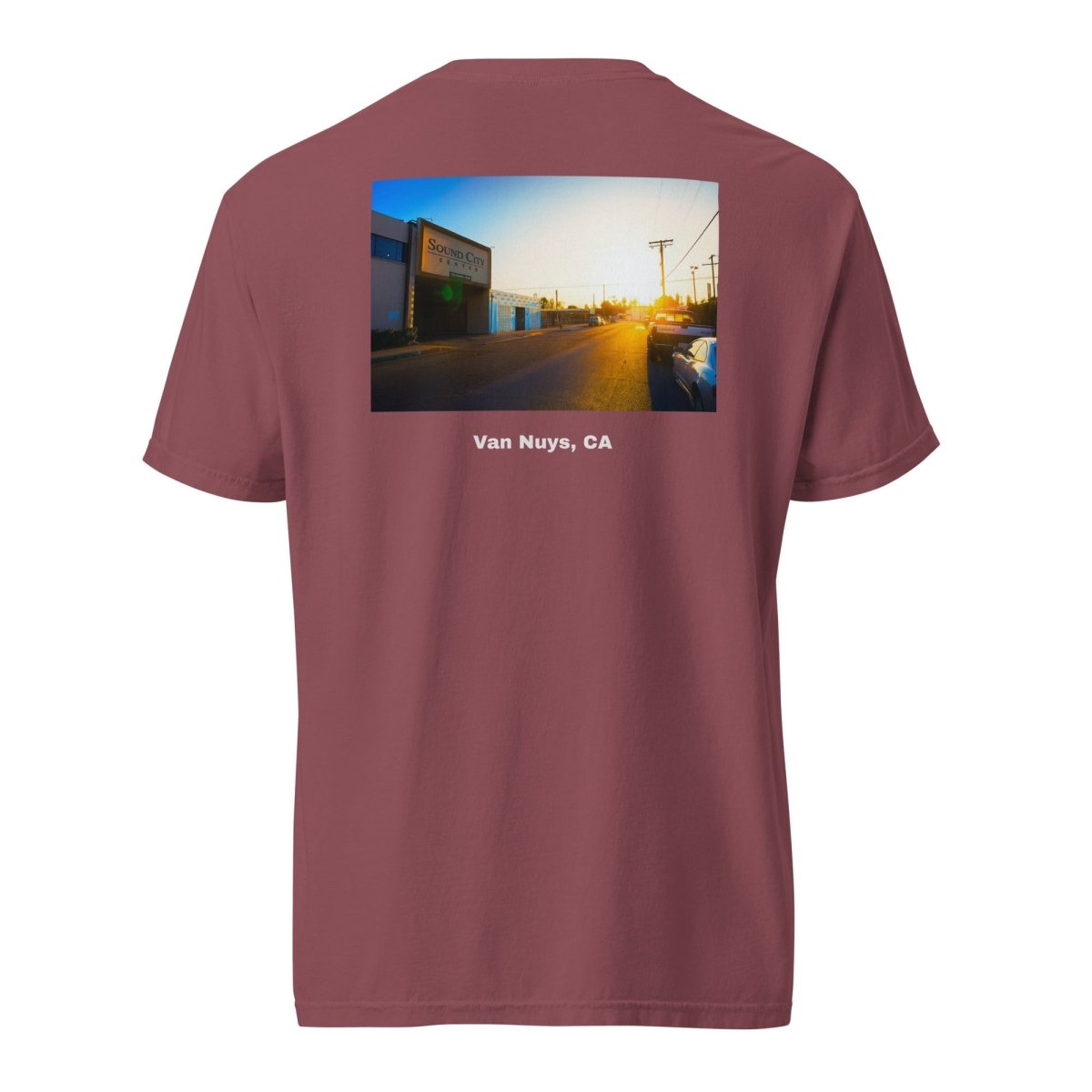 Sound City Sunset Unisex garment - dyed heavyweight t-shirt - Retroactv Merch Inc.