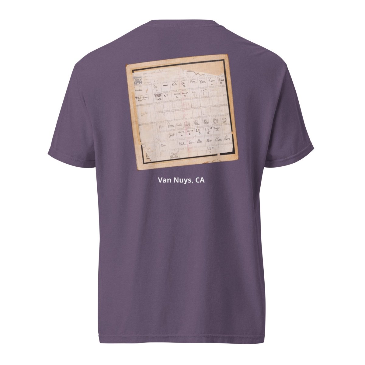 Sound City Track Sheet Unisex garment - dyed heavyweight t-shirt - Retroactv Merch Inc.