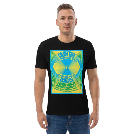 “Sun Ra” by Gary Grimshaw Unisex organic cotton t-shirt - Black - Retroactv Merch Inc.