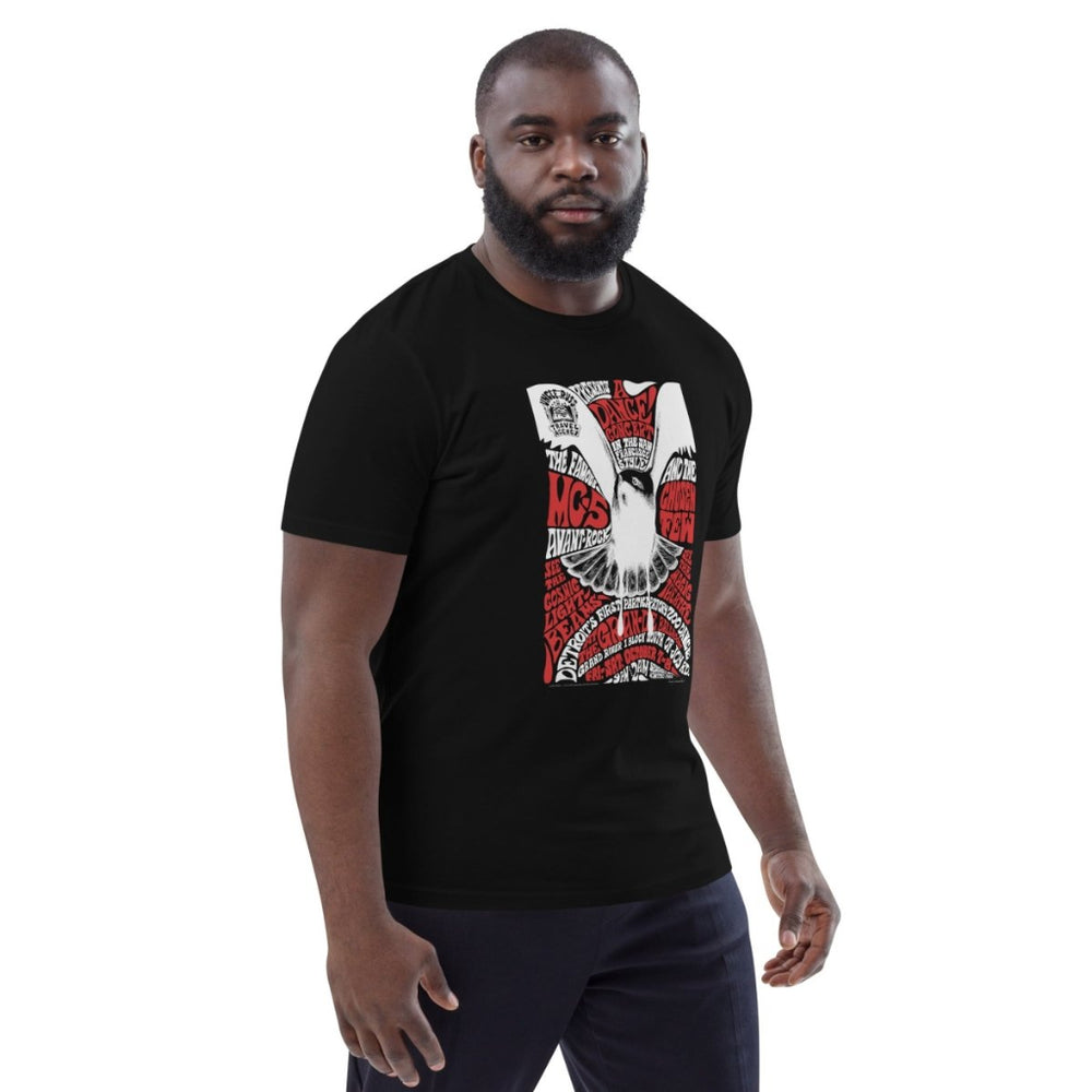 “Seagull” by Gary Grimshaw T-Shirt Unisex organic cotton t-shirt - Black - Retroactv Merch Inc.