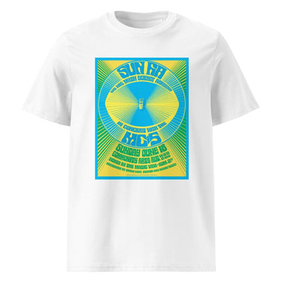“Sun Ra” by Gary Grimshaw Unisex organic cotton t-shirt - White