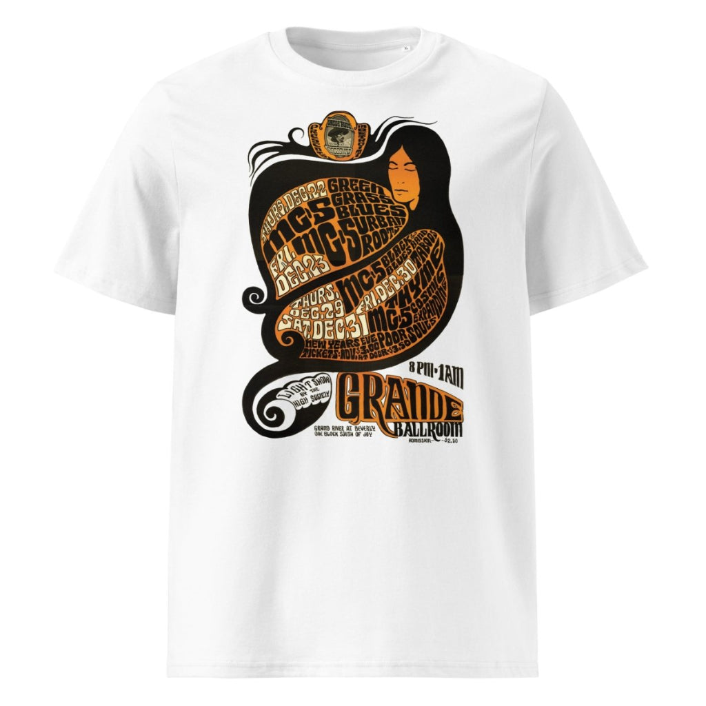 “Capricorn” by Gary Grimshaw Unisex organic cotton t-shirt - White - Retroactv Merch Inc.