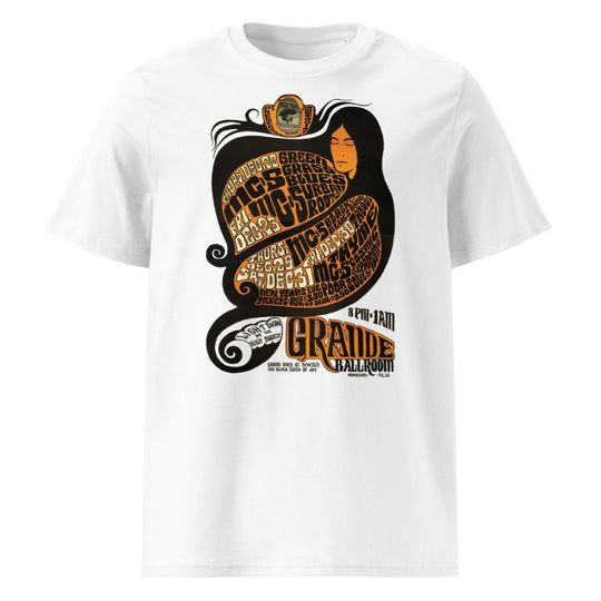 “Capricorn” by Gary Grimshaw Unisex organic cotton t-shirt - White - Retroactv Merch Inc.