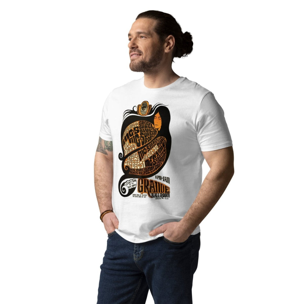 “Capricorn” by Gary Grimshaw Unisex organic cotton t-shirt - White - Retroactv Merch Inc.