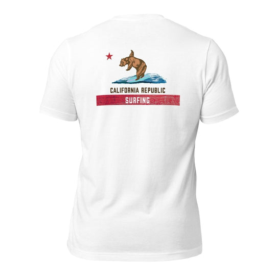 California Republic Designs Surfing Unisex staple eco t-shirt - Retroactv Merch Inc.