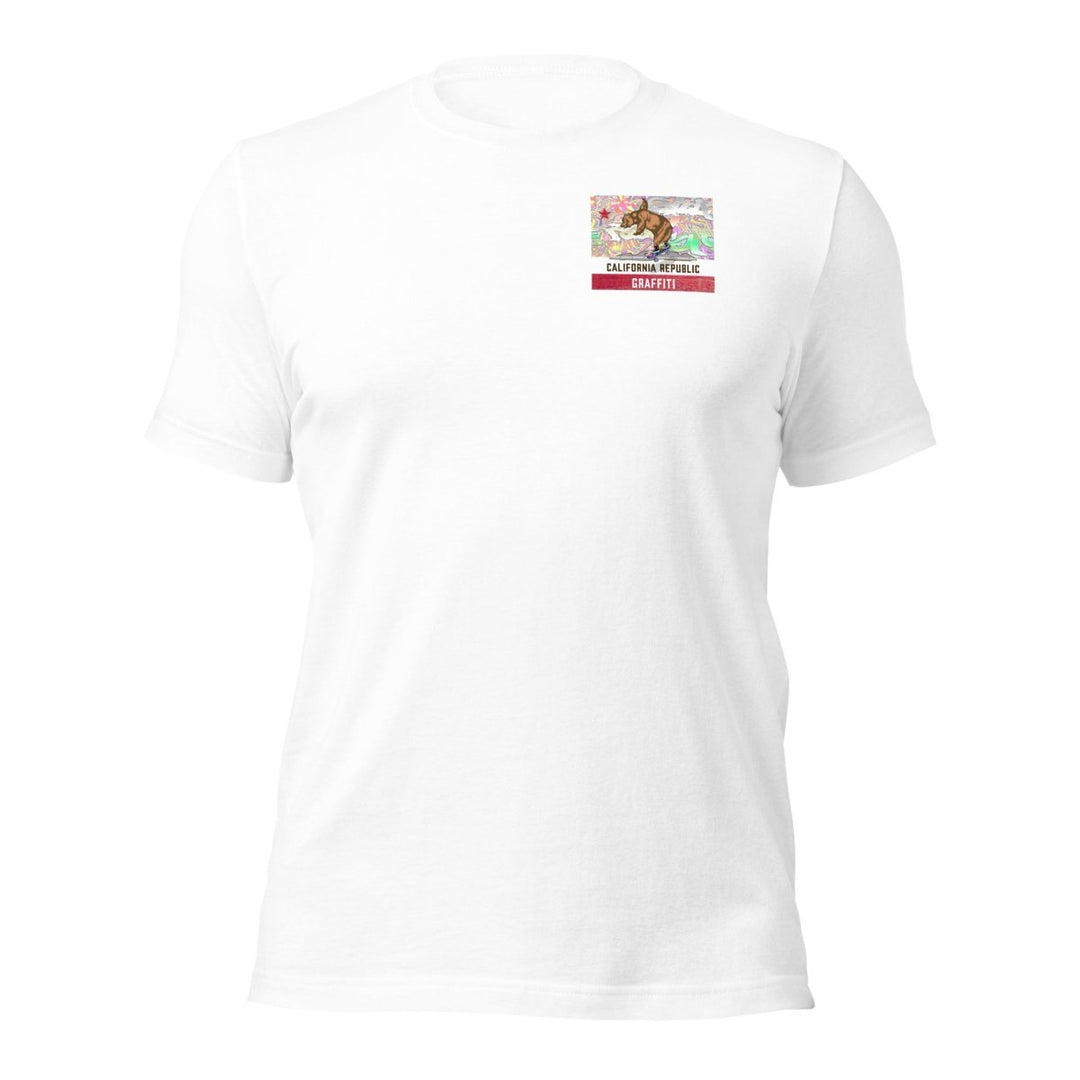 California Republic Designs Graffiti Unisex staple eco t-shirt - Retroactv Merch Inc.